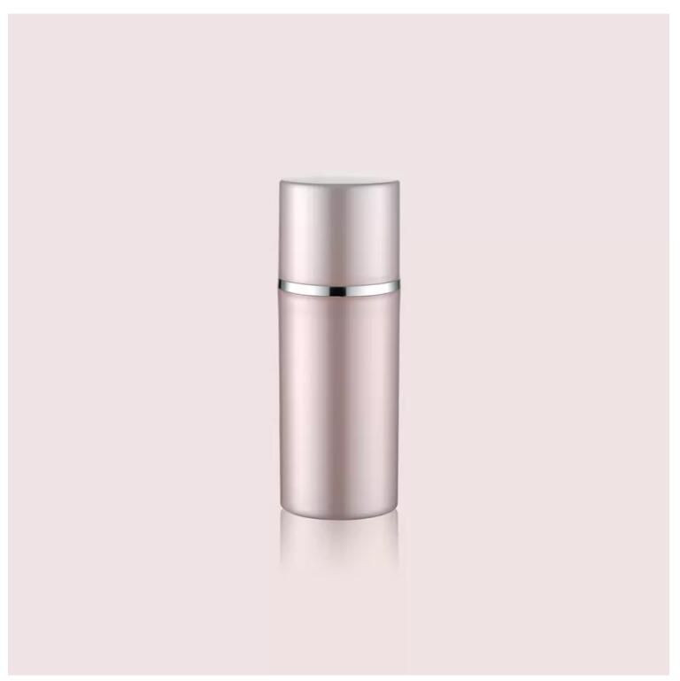 15ml 30ml 50ml Airless Pump Bottles For Lotion , Pink Round