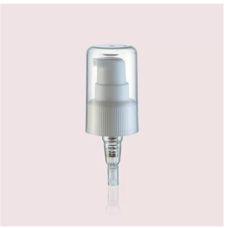 20 / 410 Ribbed PP Plastic Treatment Pump / Liquid Dispenser For Body Cream