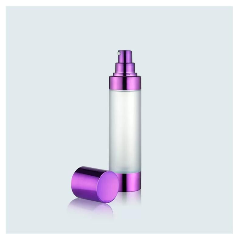 Plastic Aluminum Cap Airless Pump Bottles Cosmetic Screen Printing For Face Cream