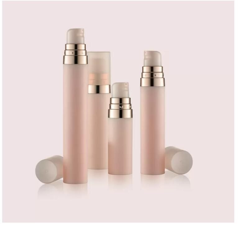 Makeup Plastic Airless Pump Bottles Round 5ML / 8ML / 10ML Empty Cosmetic Bottles LB106A/B/C/D