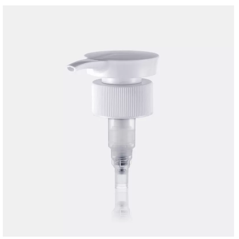 28mm Cosmetic Plastic Soap Dispenser Pump With Ribbed And Smooth Closure