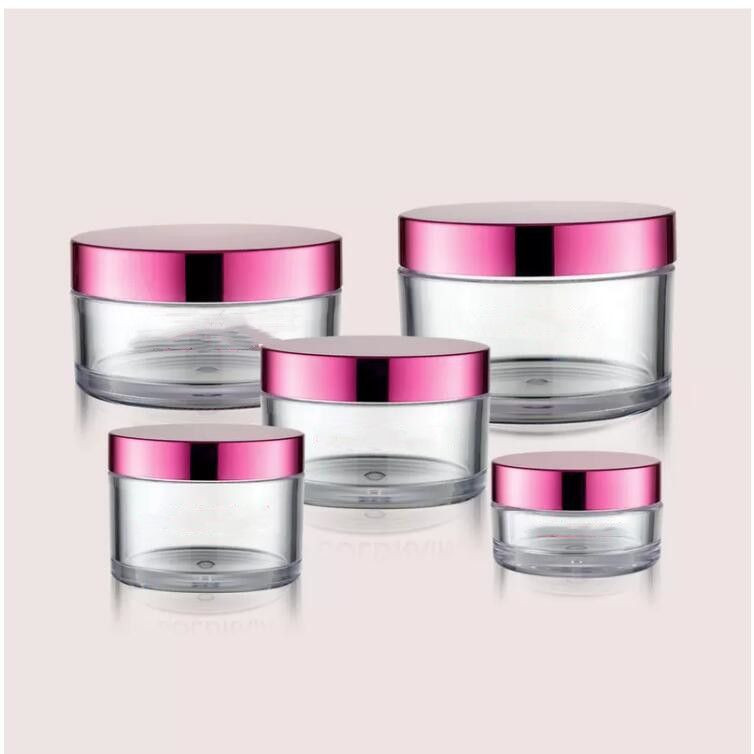 Unique Design Empty Plastic Makeup Jars / Cosmetic Jars With Lids