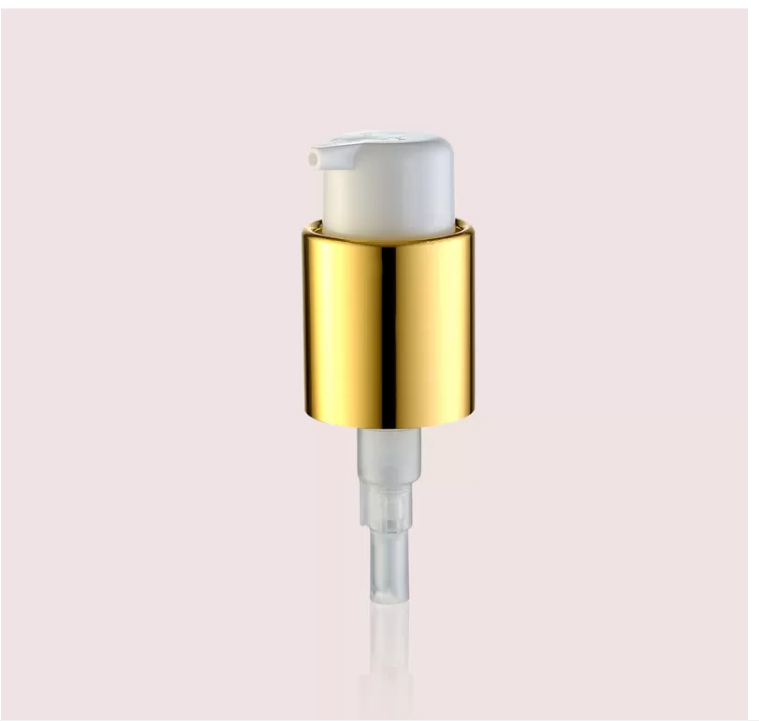 22mm Black Gold Treatment Plastic Pump Dispenser Tops 0.5cc Aluminum Cream Pump Bottle